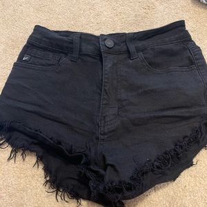 Black Jean Shorts
